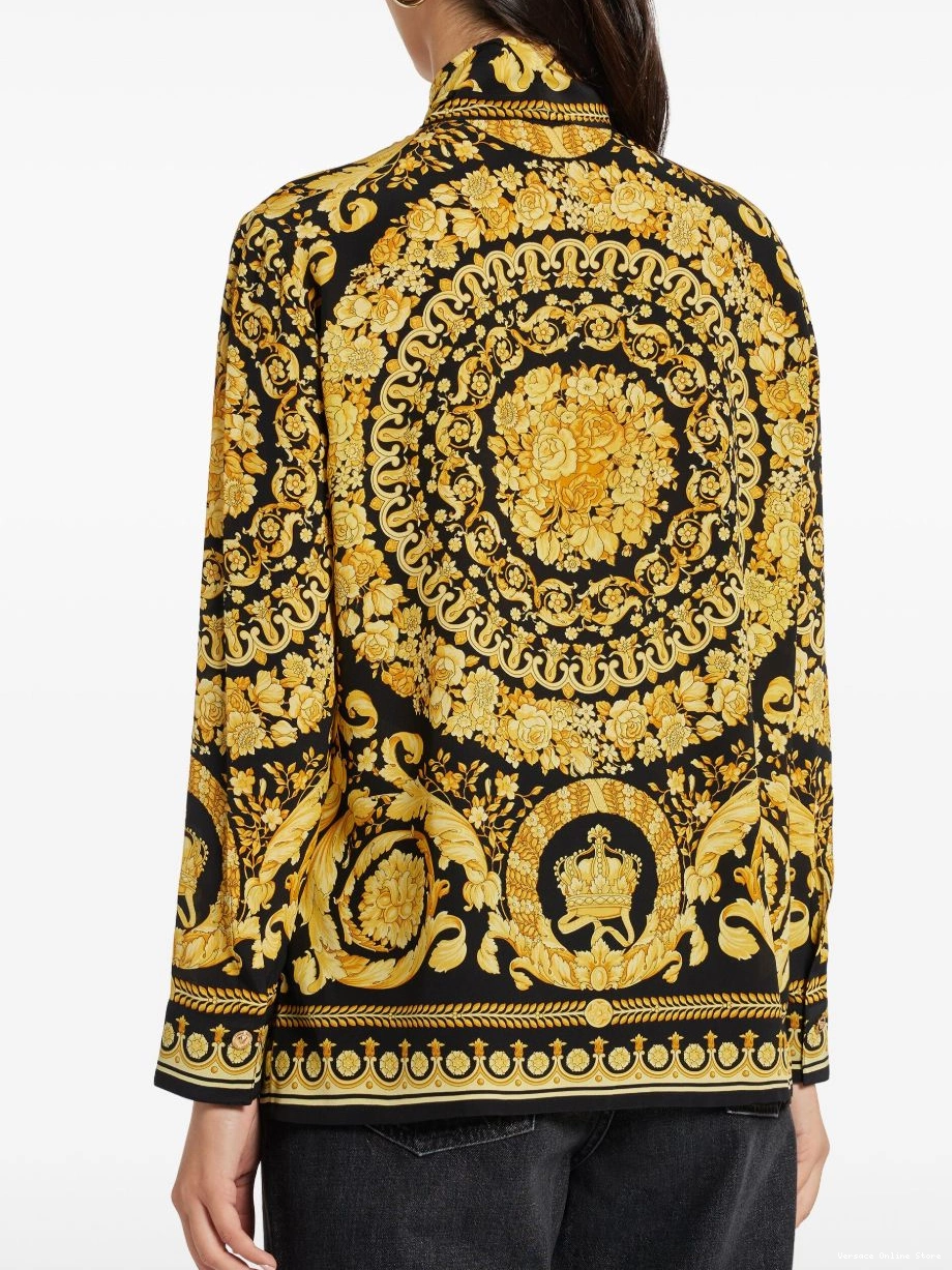 Affordable Barocco-print blouse Versace Women silk 0726